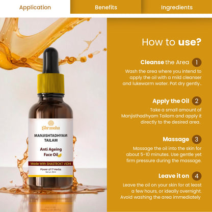 Manjishtadhyam Tailam – Antiageing Oil