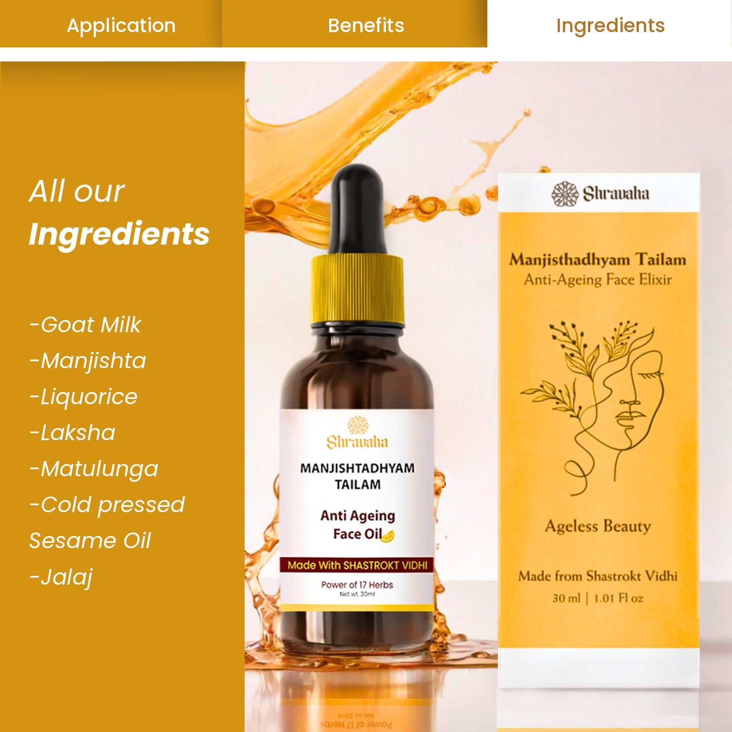 Manjishtadhyam Tailam – Antiageing Oil