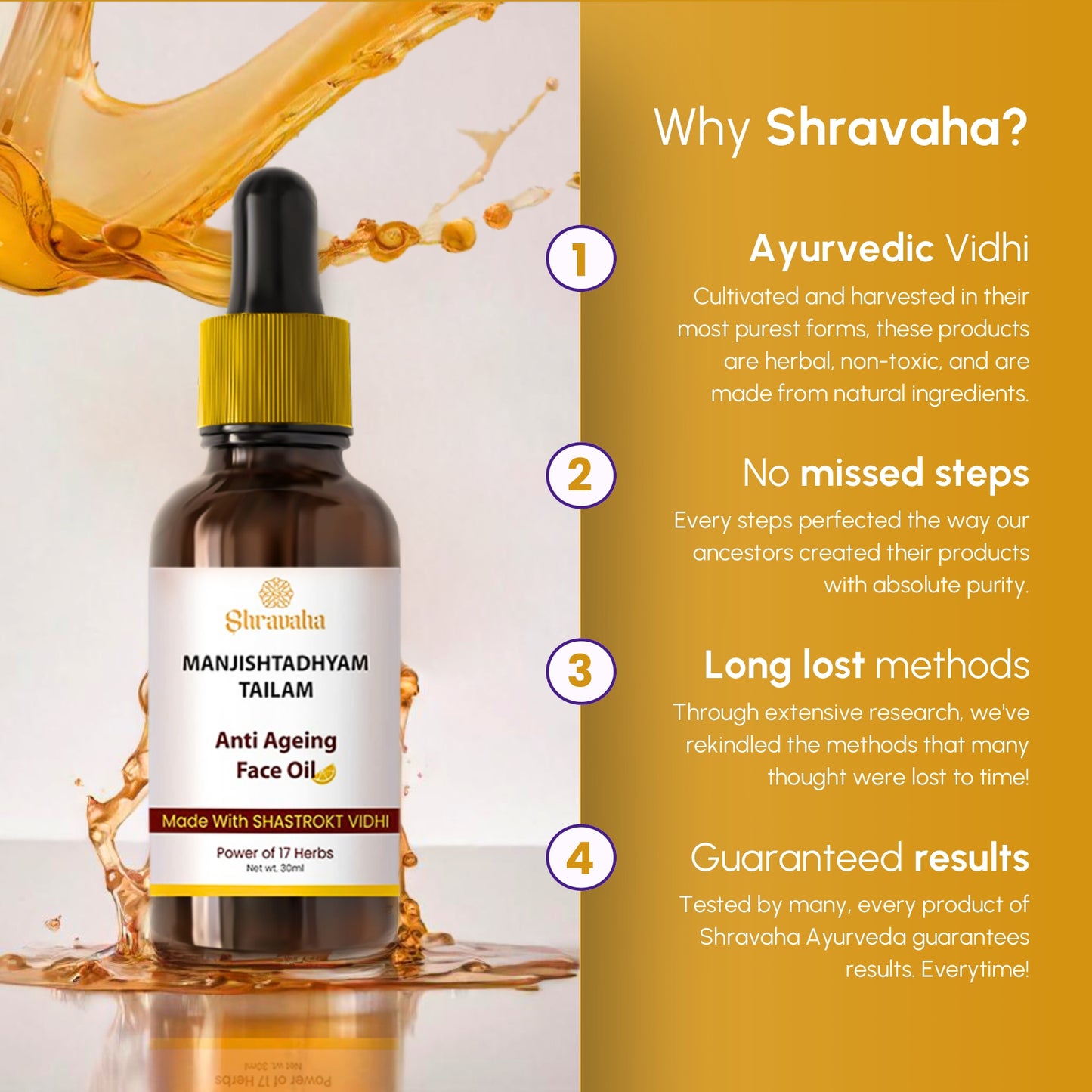 Manjishtadhyam Tailam – Antiageing Oil