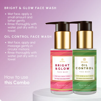 Bright & Glow & Oil Control Face Wash