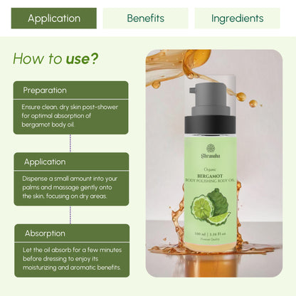 Organic Bergamot Body Polishing Oil