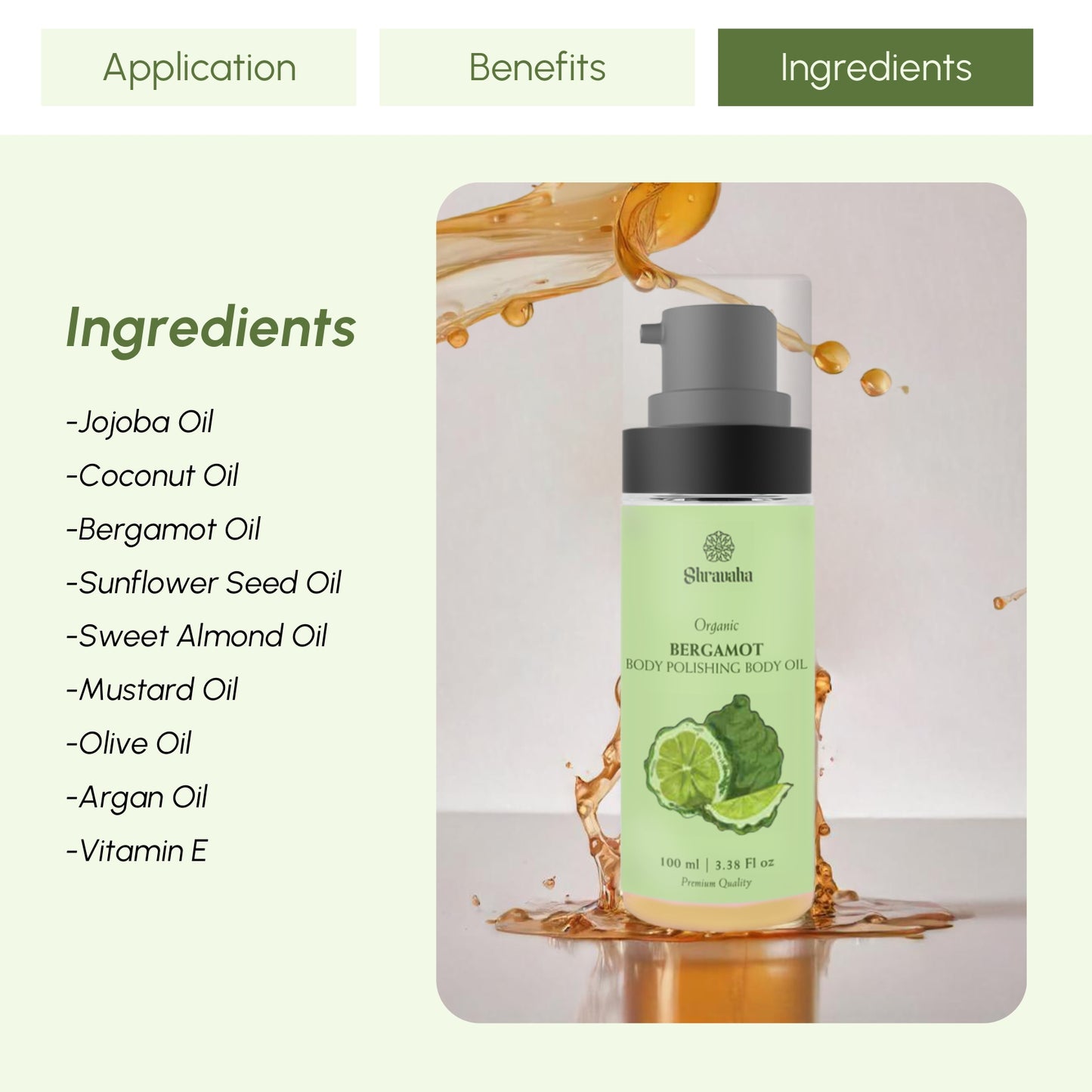 Organic Bergamot Body Polishing Oil